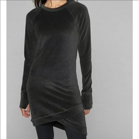 ATHLETA CRISS CROSS VELOUR DRESS - Picture 2 of 2